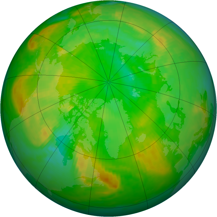 Arctic ozone map for 08 July 1981
